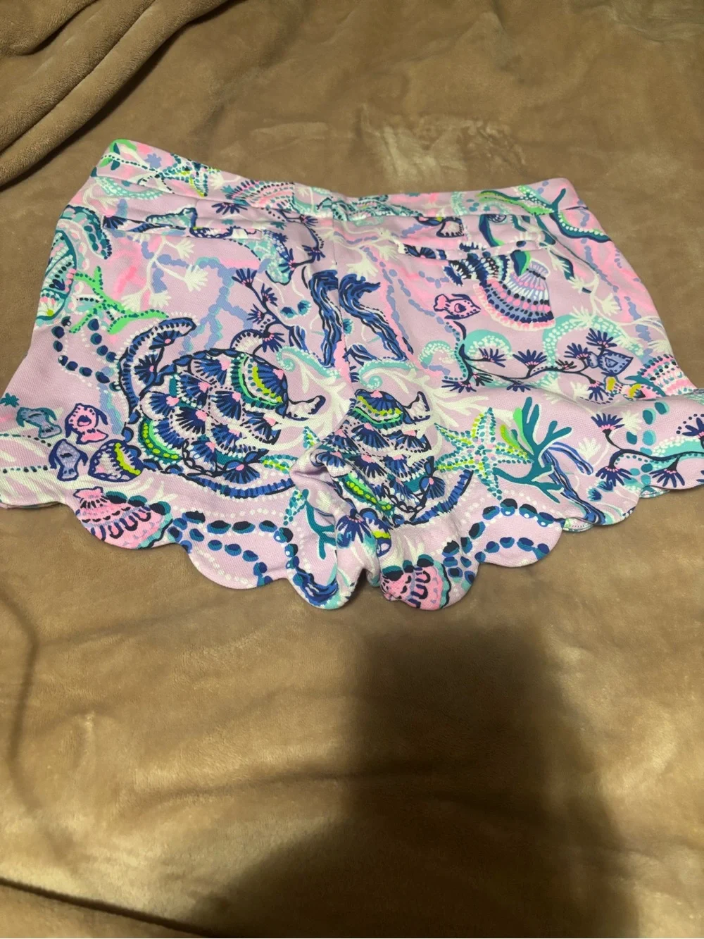 Lilly Pulitzer Pink Scalloped Floral-Print Women’s Shorts